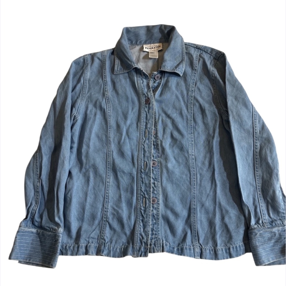 Pendleton‎ Shirt Womens Small   Blue Jeans